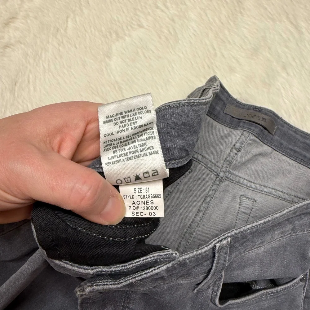 Joes Jeans‎ Agnes Slim Straight Leg Grey Denim Jeans Womens Size 31